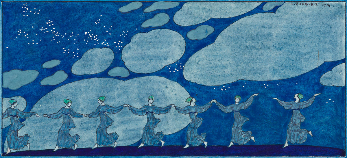 GEORGE BARBIER (1882-1932) Les danses au clair de lune * Les Bijoux. [CHANSONS DE BILITIS]